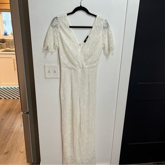 Lulu’s White Glorious Love Lace V-neck Jumpsuit - Picture 13 of 13
